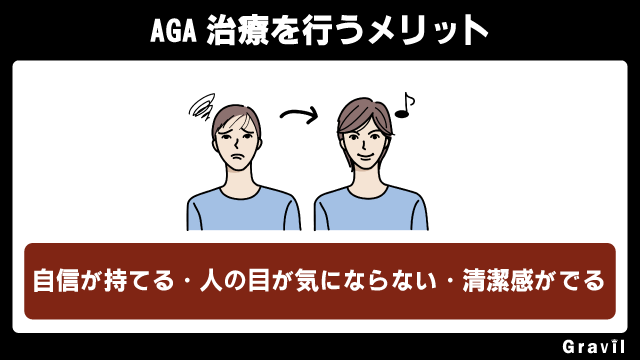 AGA治療のメリットは自信が付く